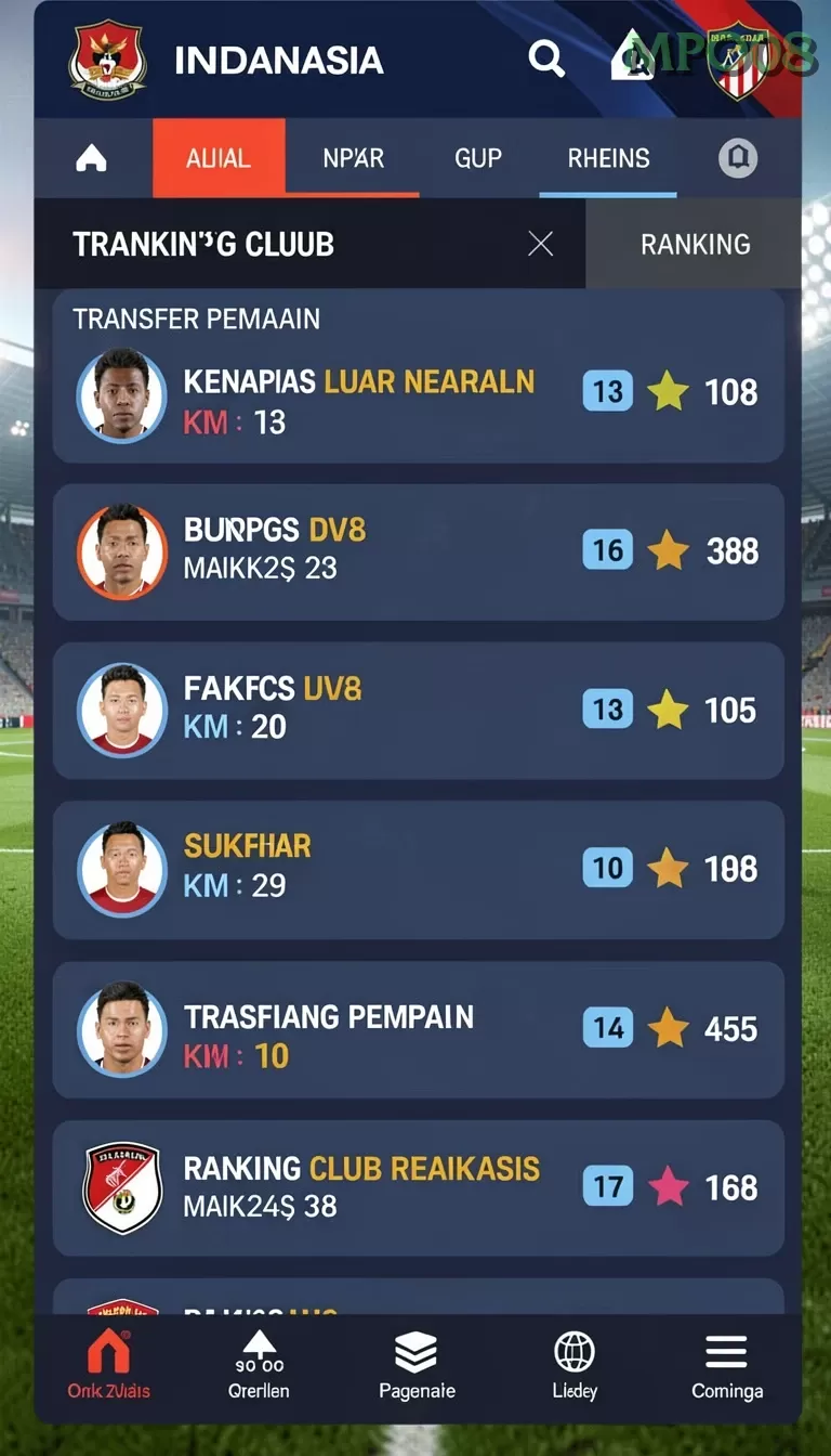 Cuplikan layar BOYABET88 — menu navigasi